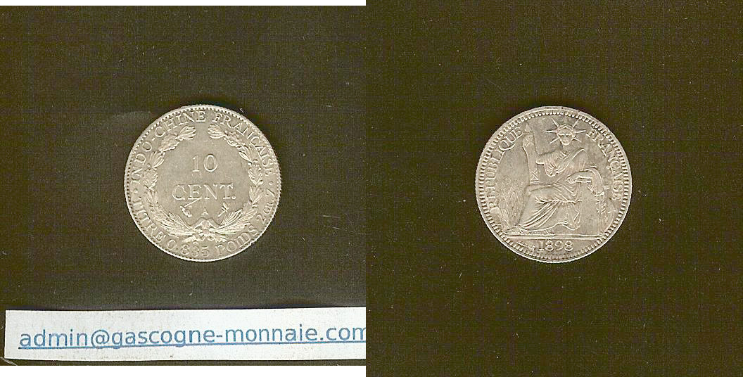 Indochine Française 10 centimes 1898 Paris SPL- à SPL